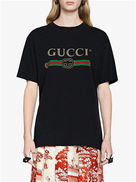 gucci black tee outfit|gucci logo t shirt.